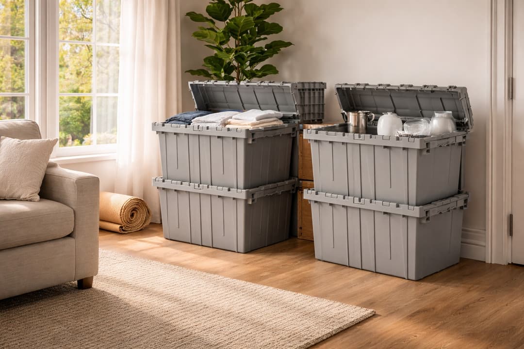 Premium Cherokee Crate totes stacked and ready for delivery